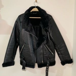 Moto leather jacket